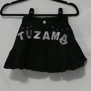 TUZAMA | 130/53 | Black Skirt with Silver Tuzama Lettering | NWOT